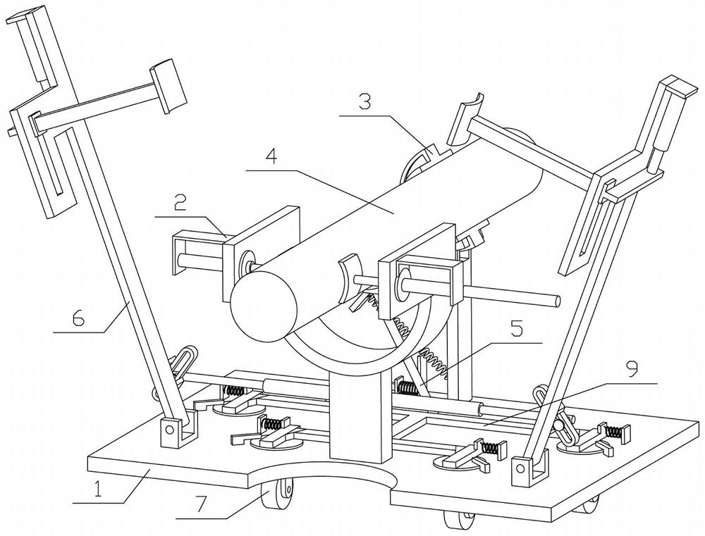 Telegraph pole mounting machine