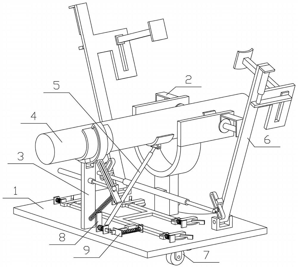 Telegraph pole mounting machine