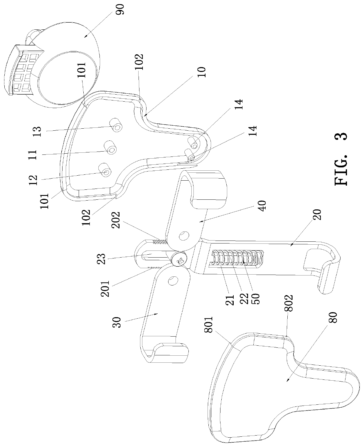 Support capable of fully-automatically performing rotary clamping by means of linkage between gear and rack
