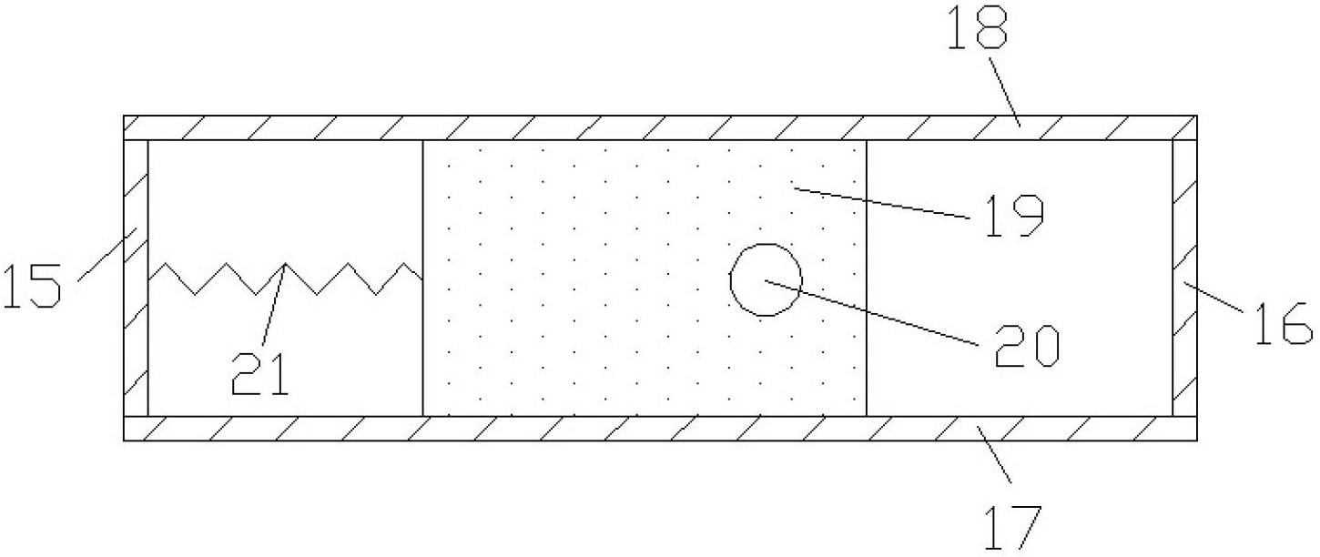 Turbine exhaust device with penetrating pipe