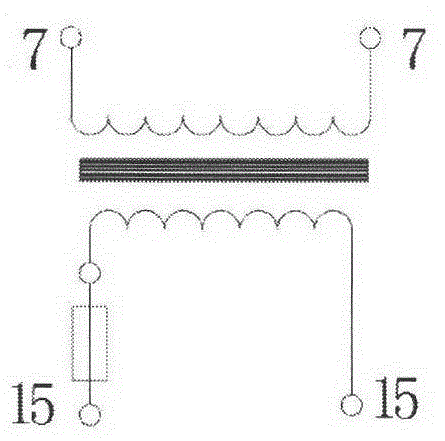 Power supply isolation transformer of bow net detecting system