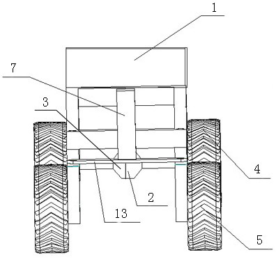 Vegetable transplanter chassis device suitable for greenhouse