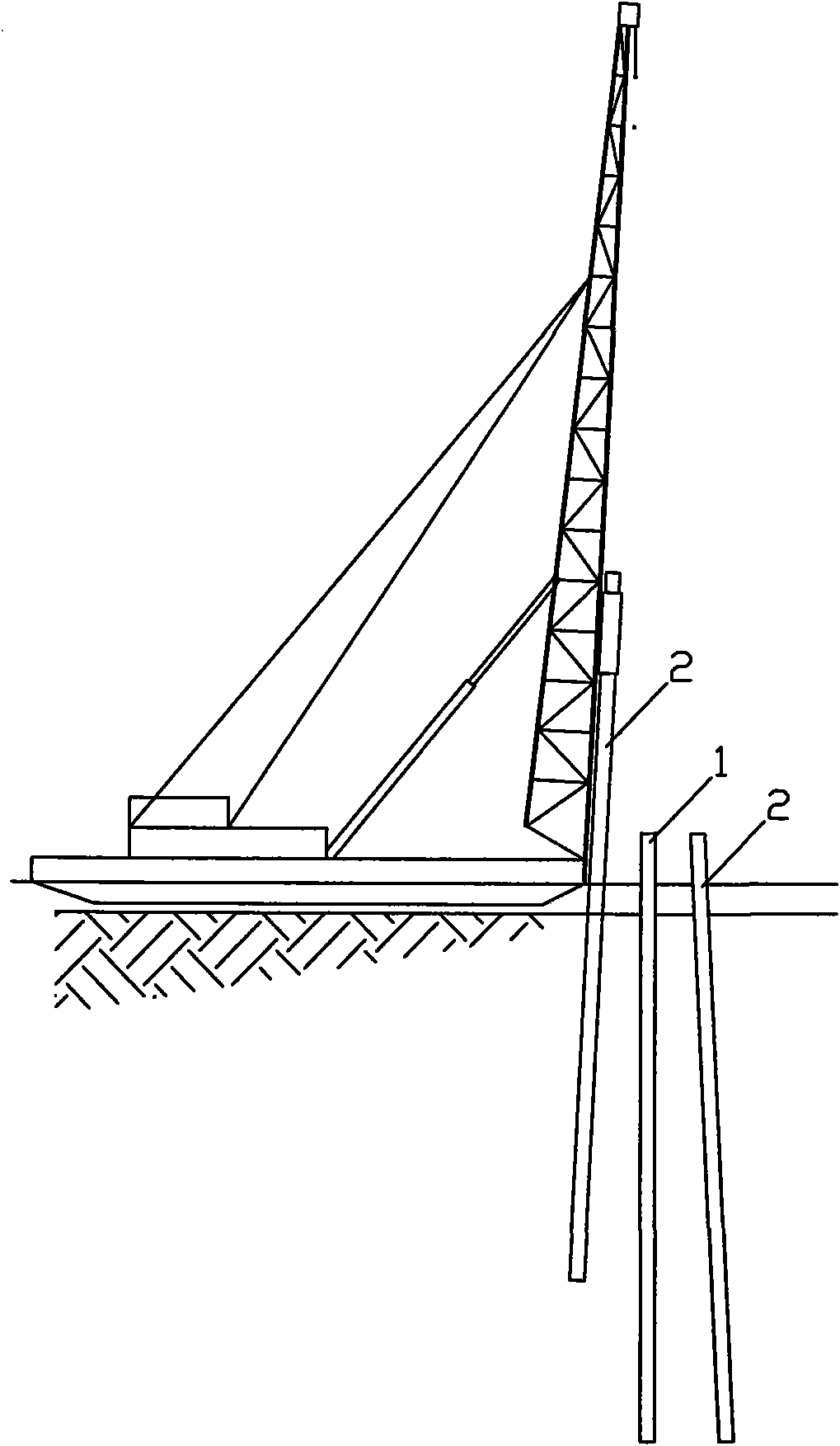 Offshore wind power generation tower foundation and structure and installation and construction method thereof
