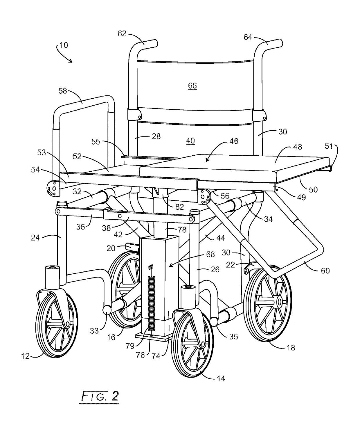 Car transfer adapted wheelchair