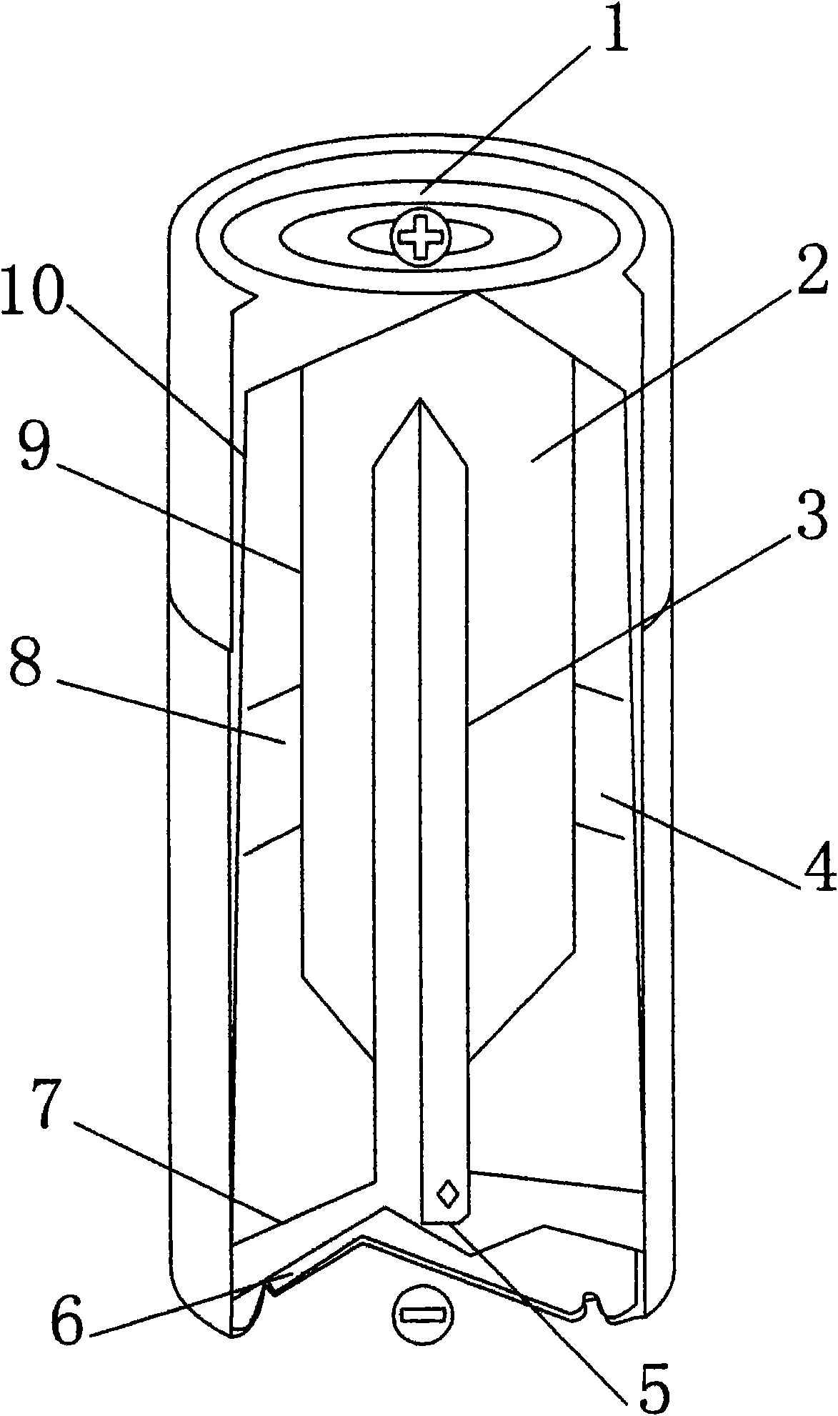 Efficient and energy-saving alkaline dry battery