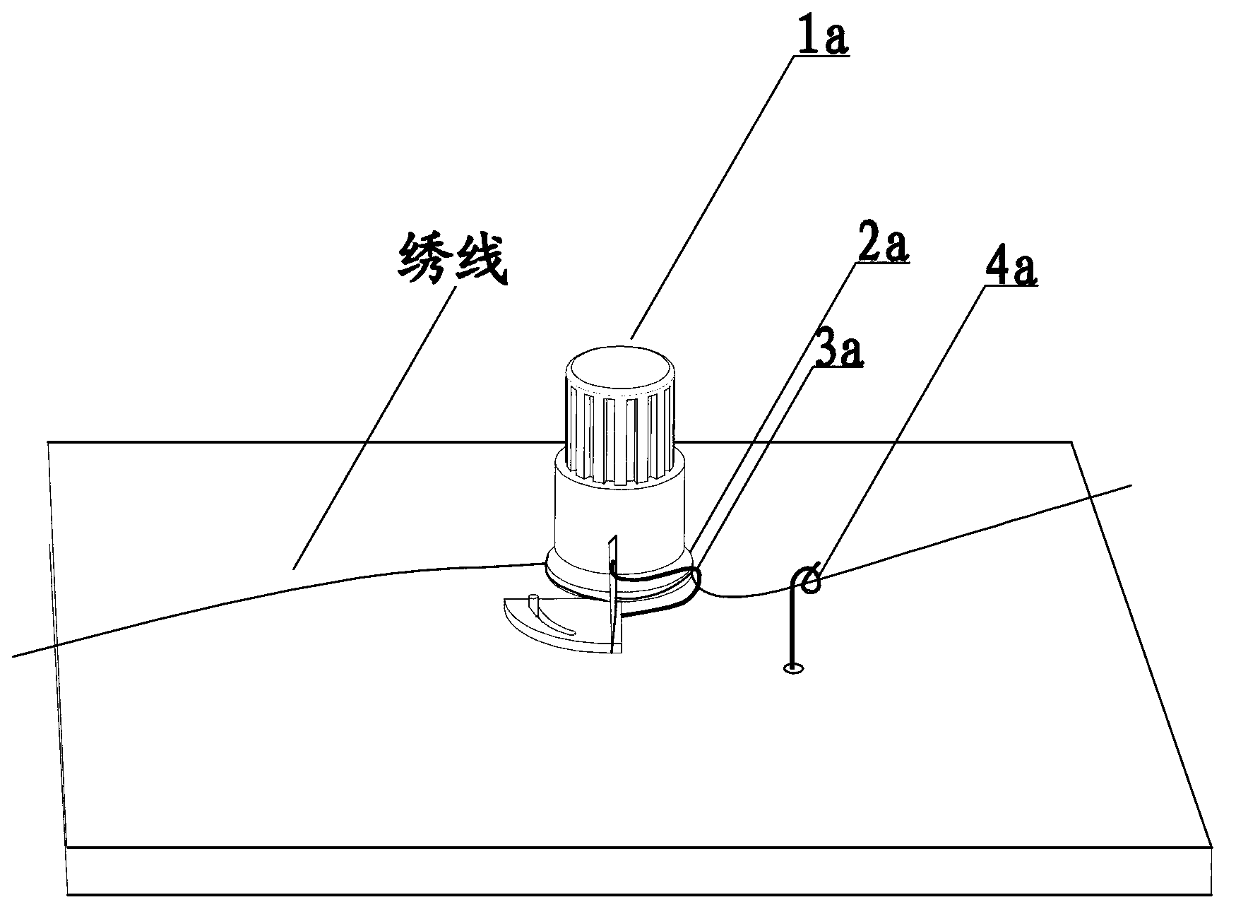 Alarm device for embroidery machine