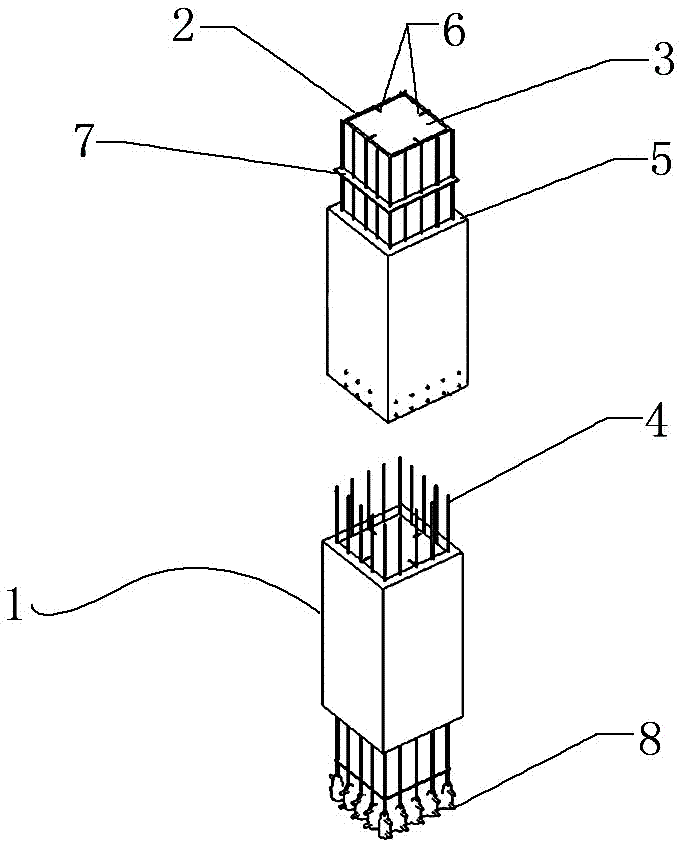 Assembled steel tube high-strength concrete columns and construction method thereof