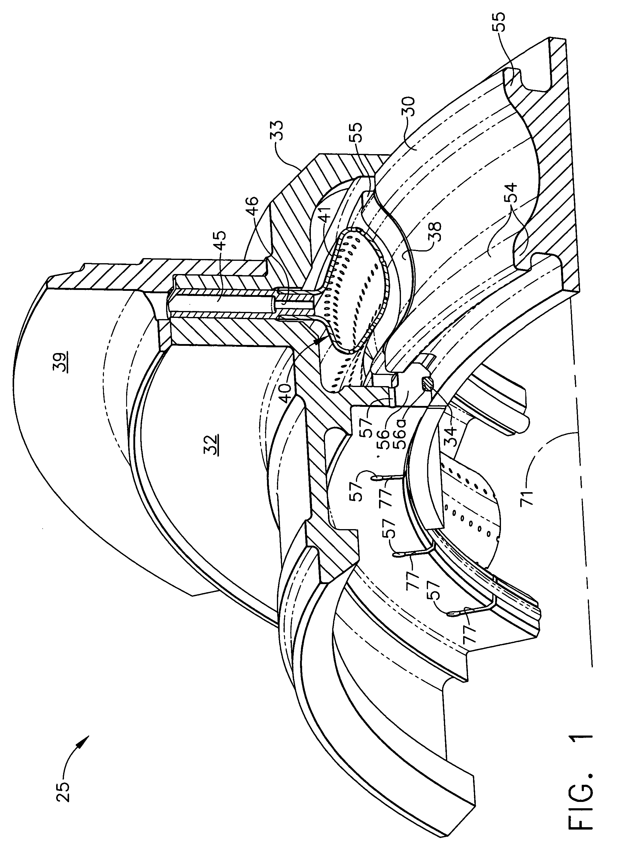 Gas turbine high temperature turbine blade outer air seal assembly
