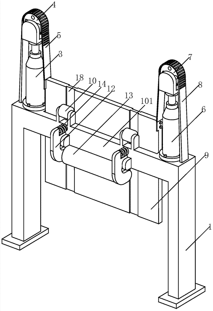 Liftable isolating device for film watching room