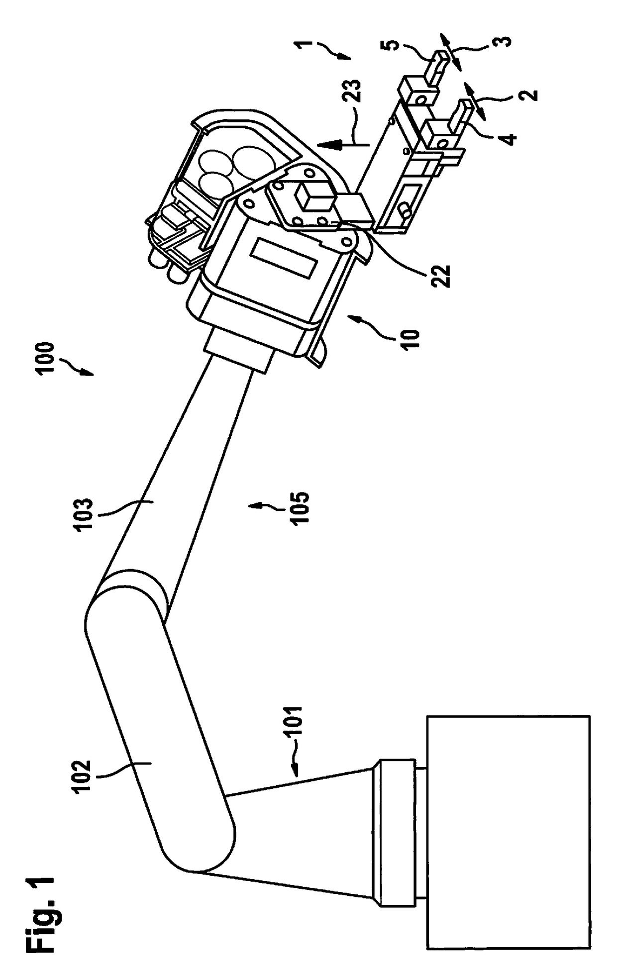 Protection apparatus for a manipulation device on a handling device, as well as handling device