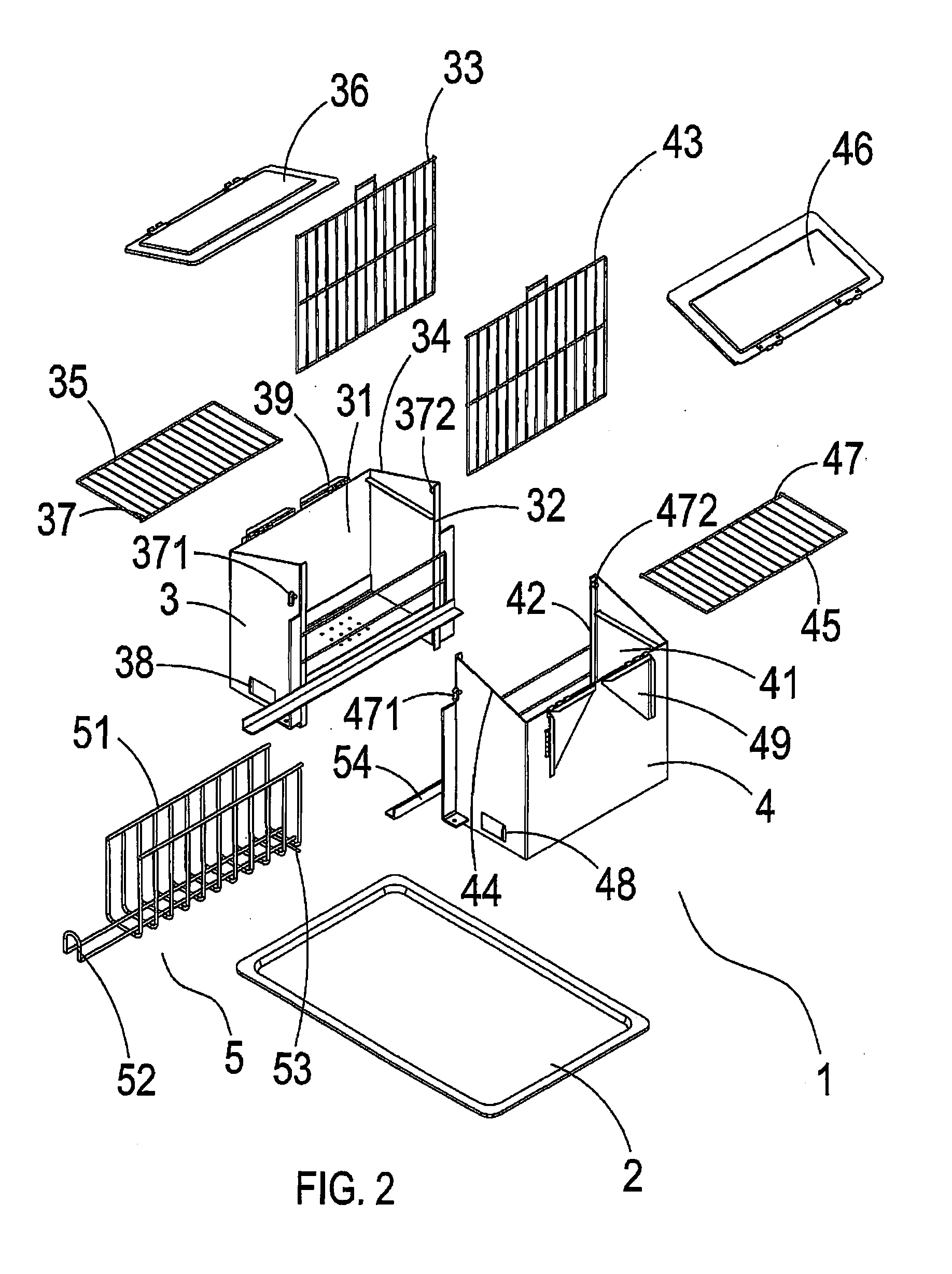 Barbecue grill structure