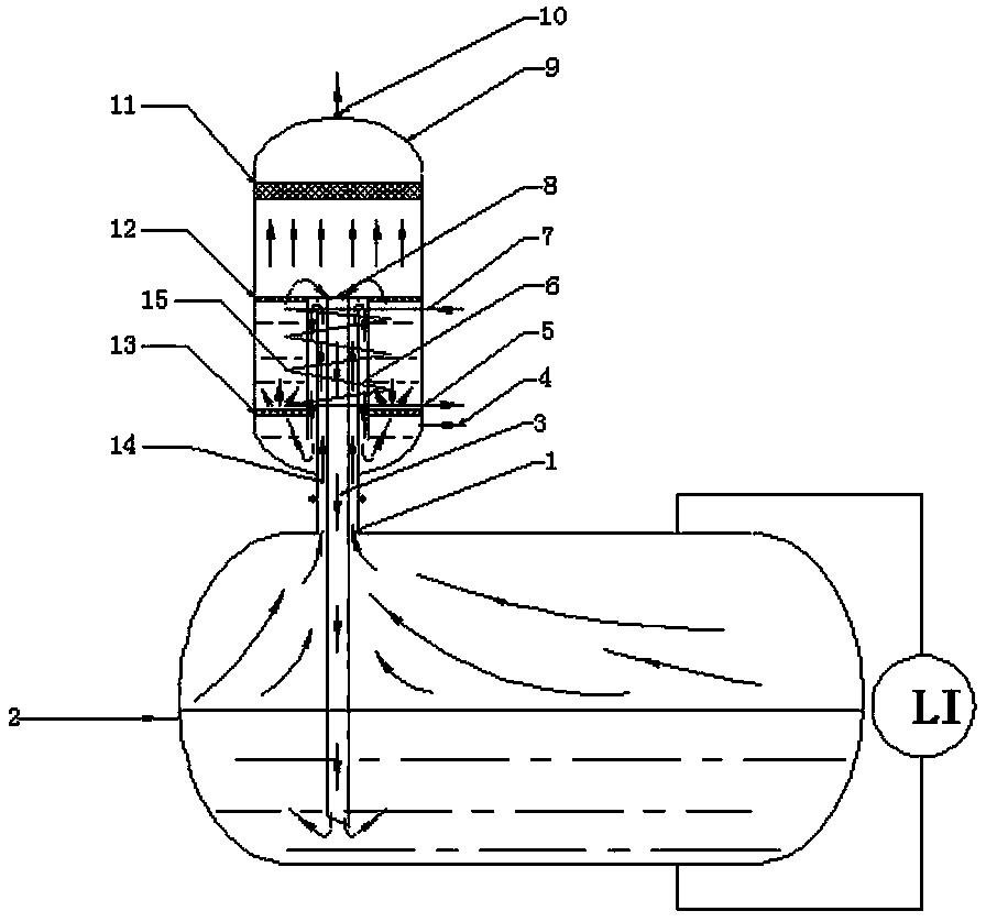 Comprehensive treatment device for hydrogen manufacturing equipment through water electrolysis
