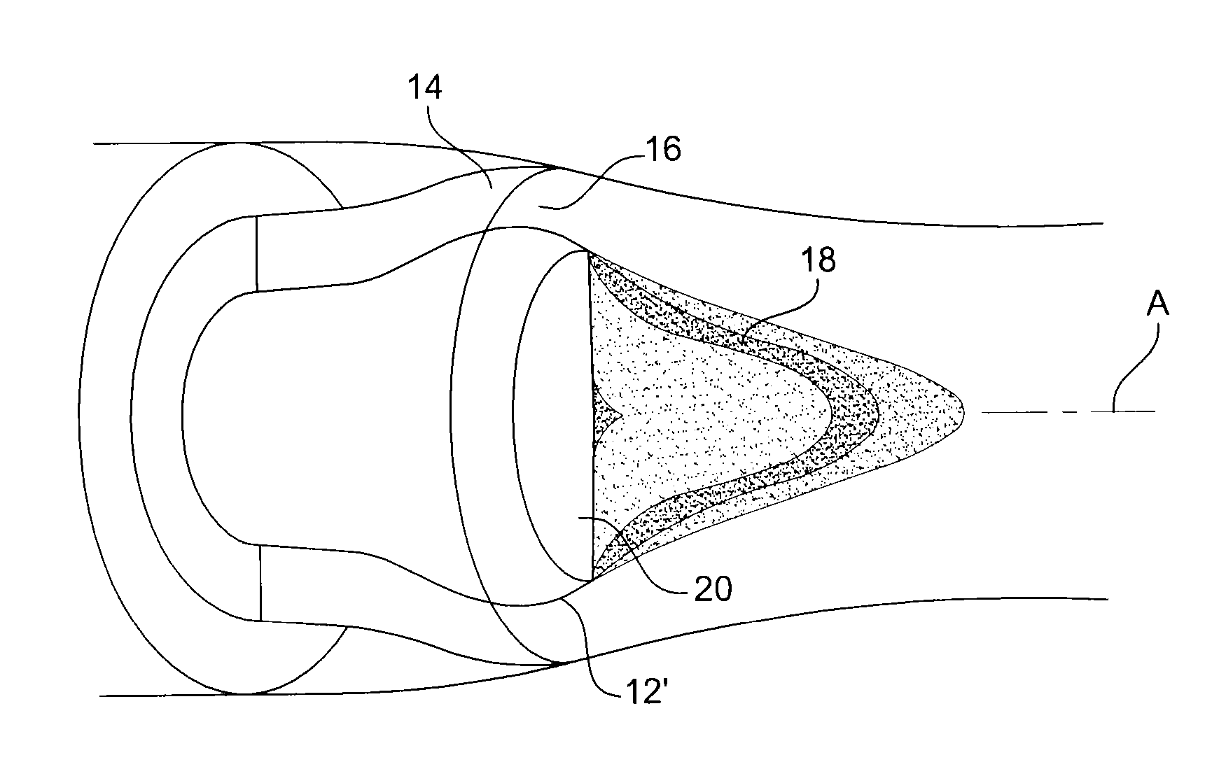 Exhaust centerbody for a turbine engine