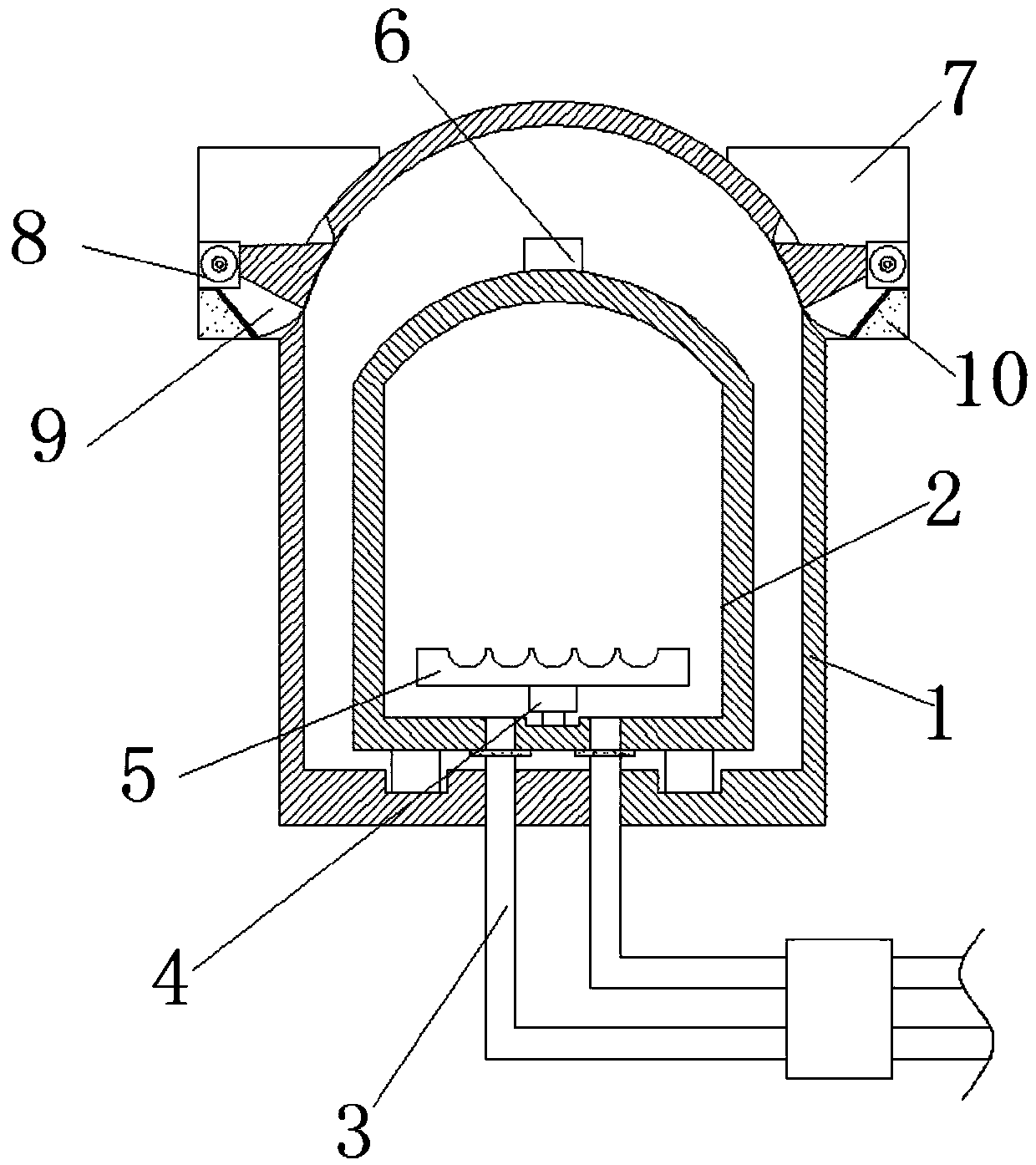 Round steel controlled rolling and controlled cooling integrated device