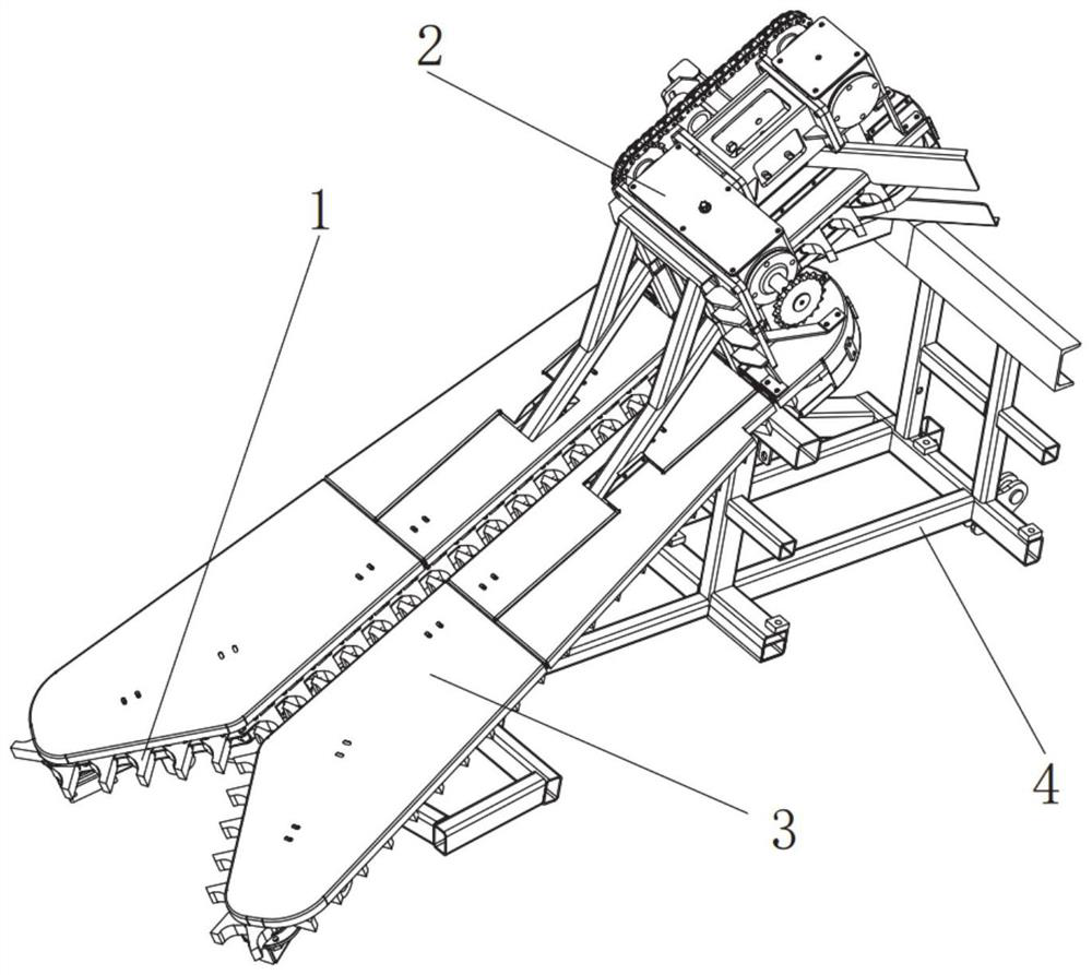 Tuber and seedling clamping and conveying device and equipment for root and tuber crops