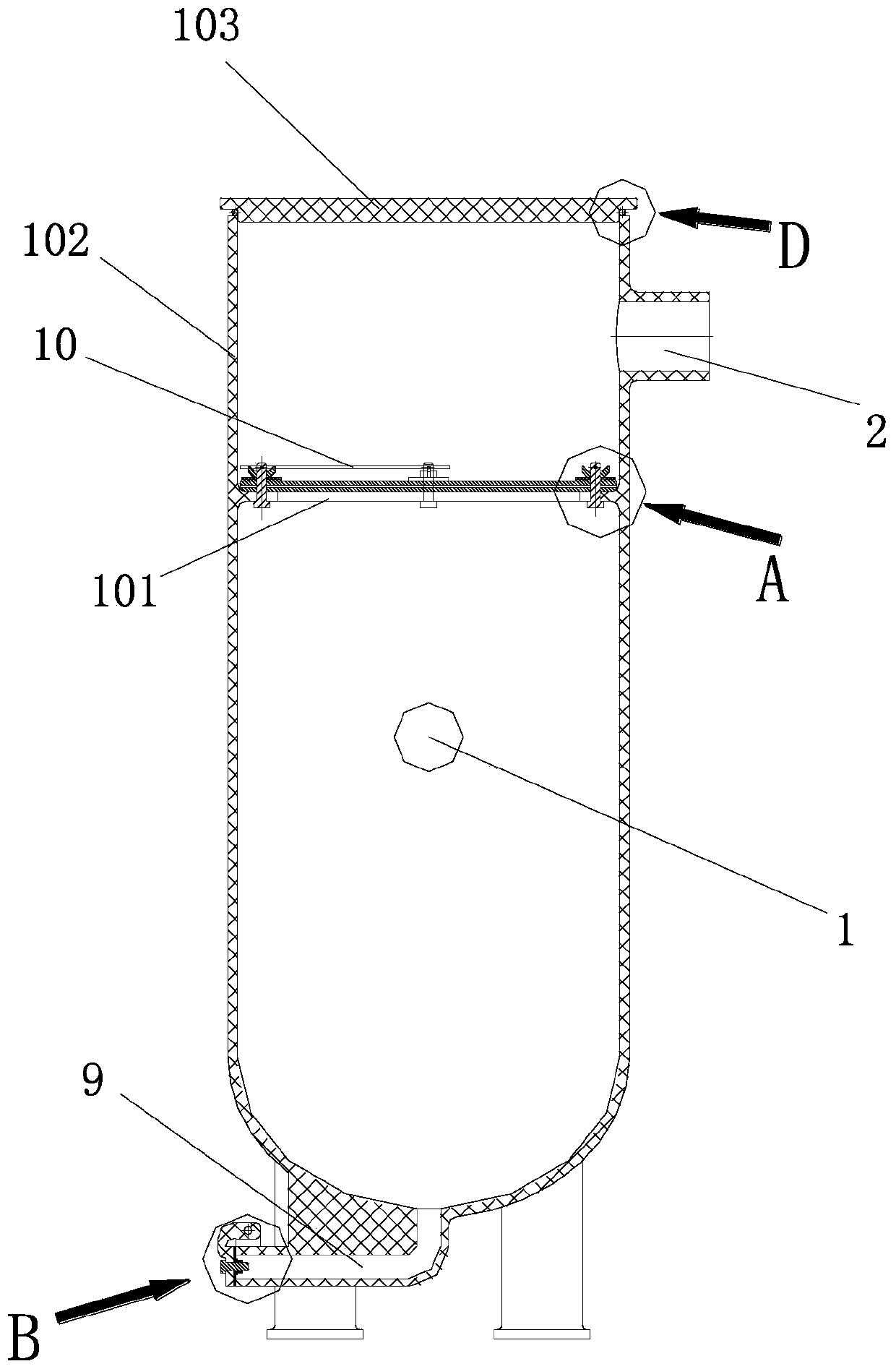 Vacuum pressure stabilizing tank for rotating-disc-type milking machine