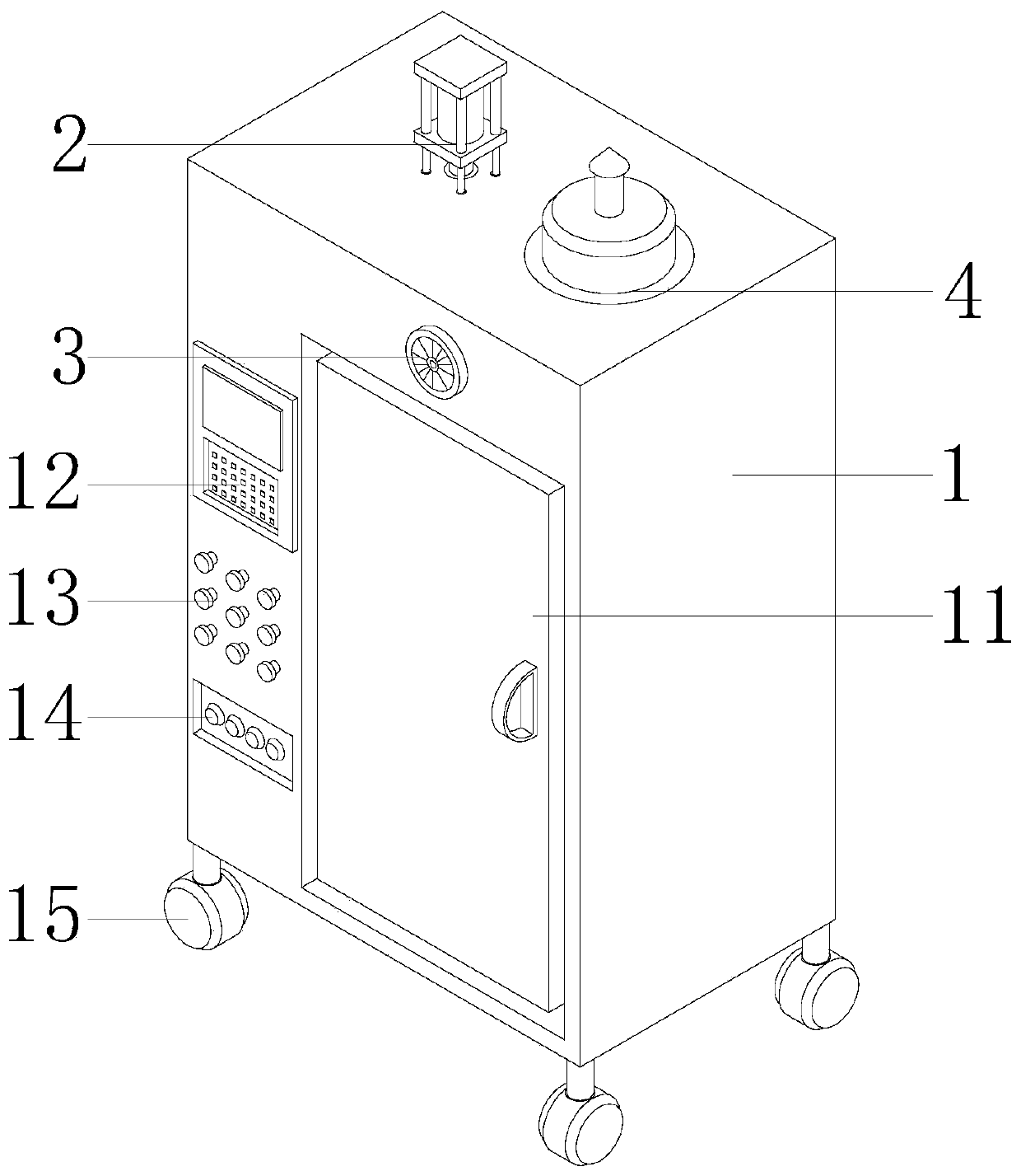 Multi-angle turnover structure of roast duck baking chamber