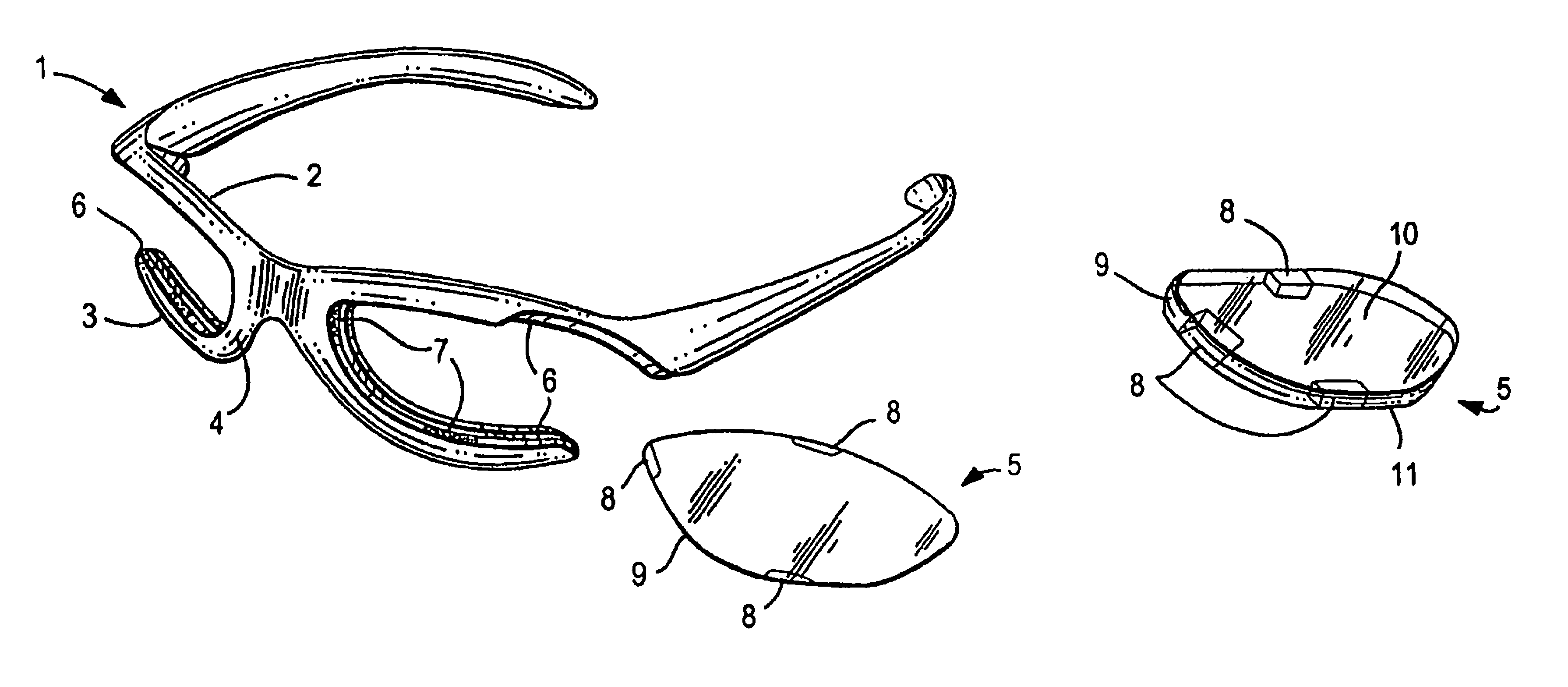 Eyewear frames with magnetic lens attachements