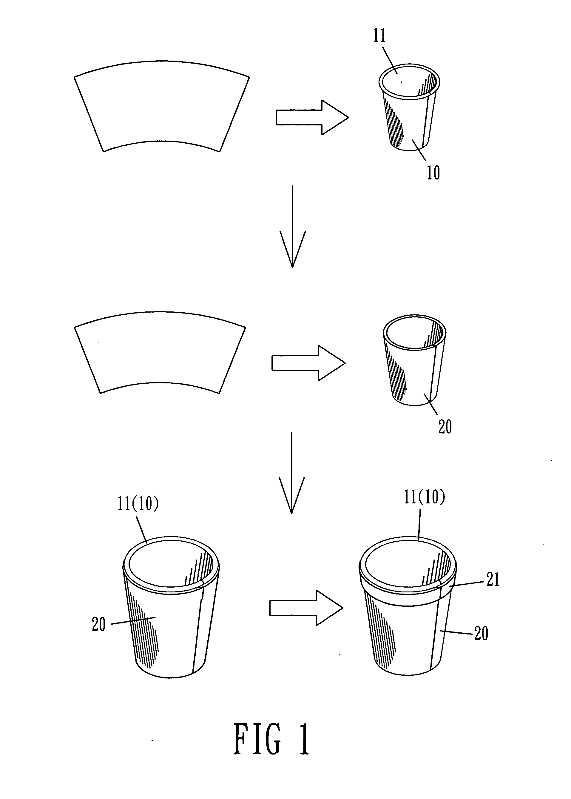 Bio-degradable cup and method for making the same