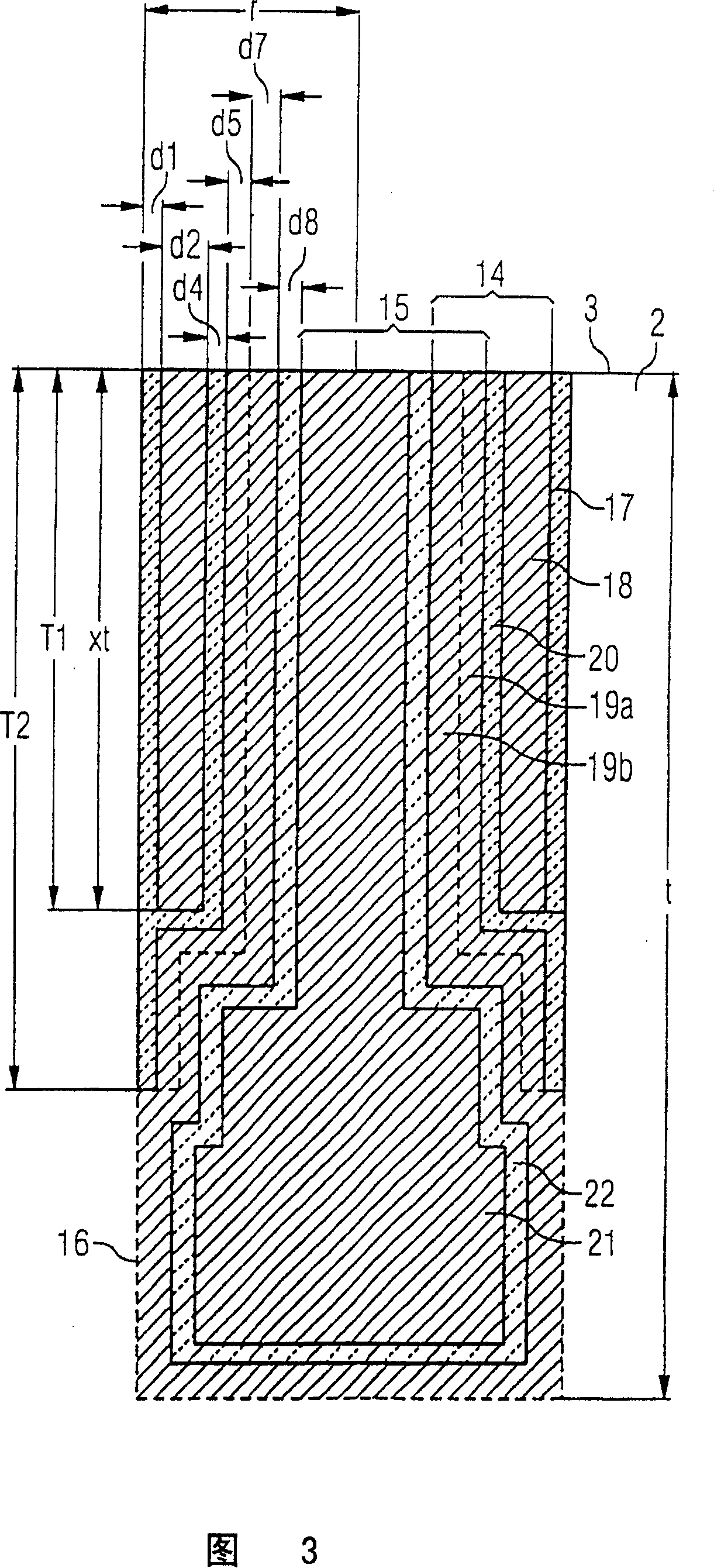 Capacitor array for increasing memory capacitance on semiconductor base plate