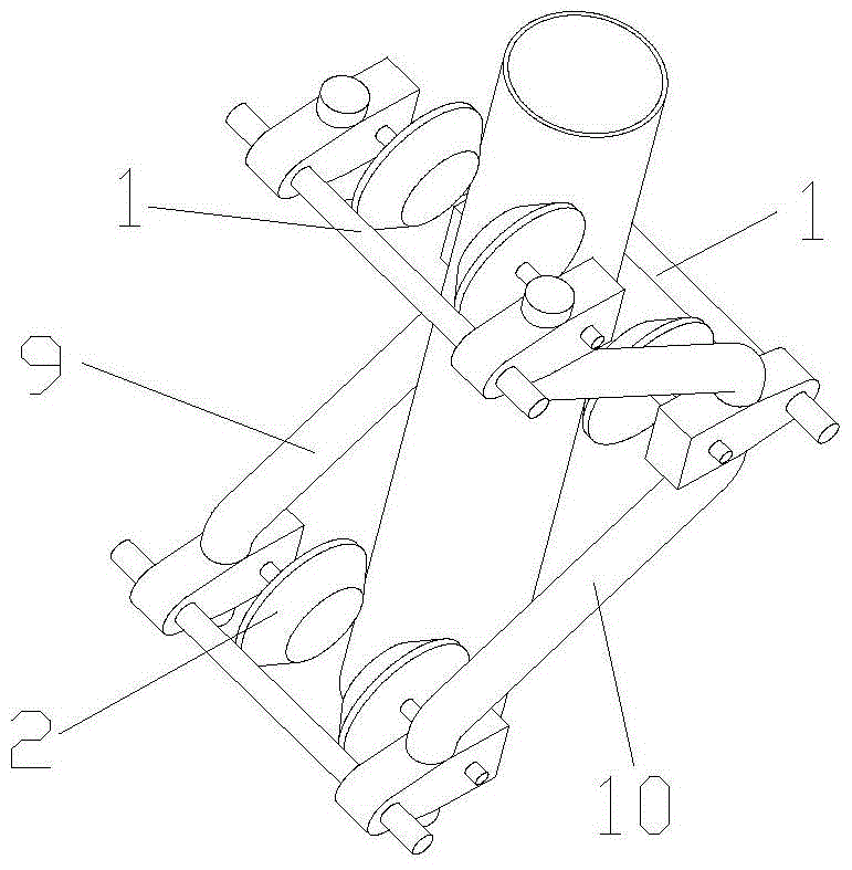 A high-altitude cable climbing mechanism and robot based on elastic frame