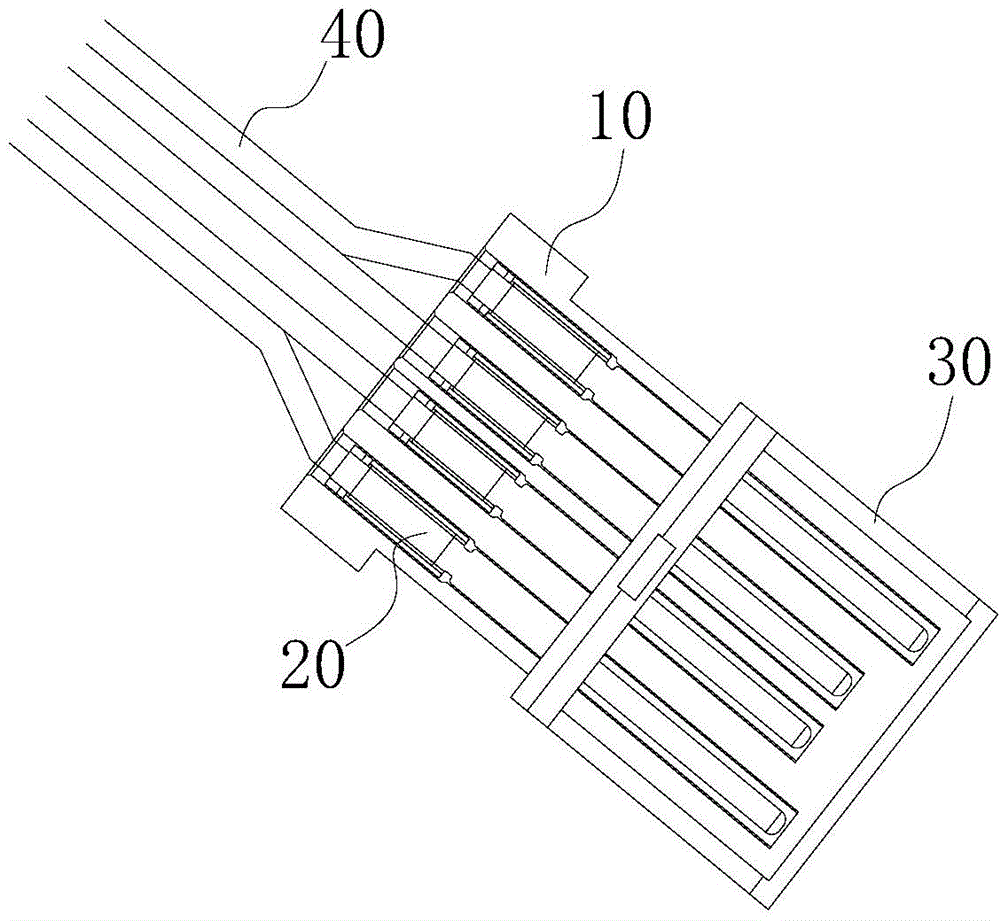 Electric connector connected with cable in ultrasonic melting banding ...