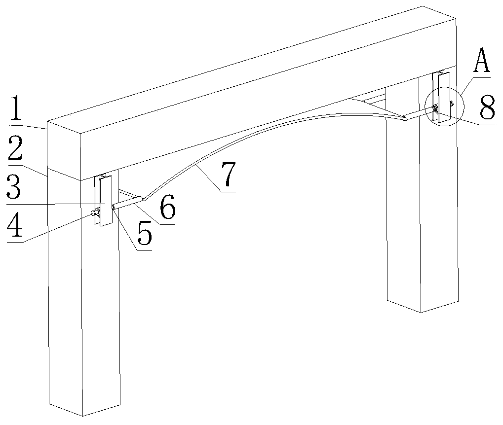 Steel beam damping structure
