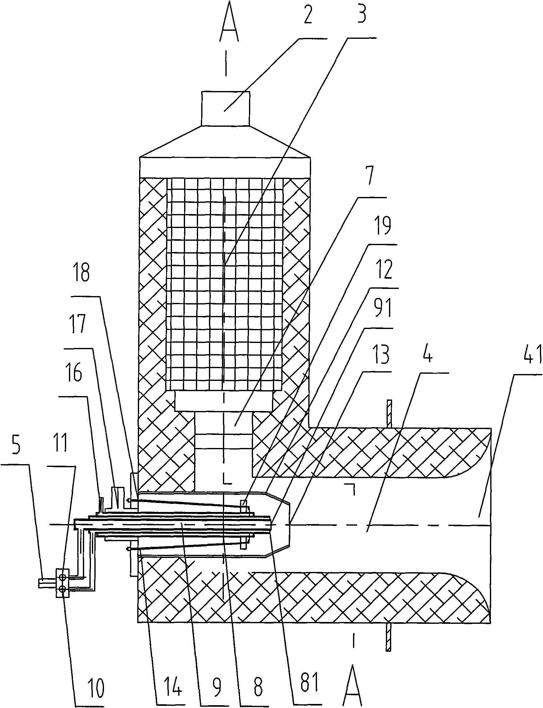 Flameless combustion heat accumulating type flat flame combustion nozzle