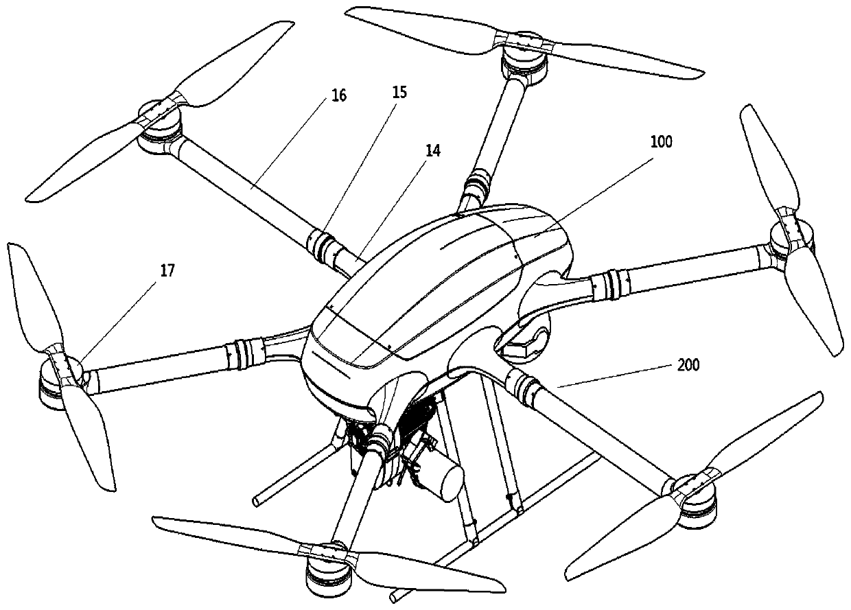 Oil-electric hybrid multi-rotor wing unmanned aerial vehicle capable of mounting multiple loads