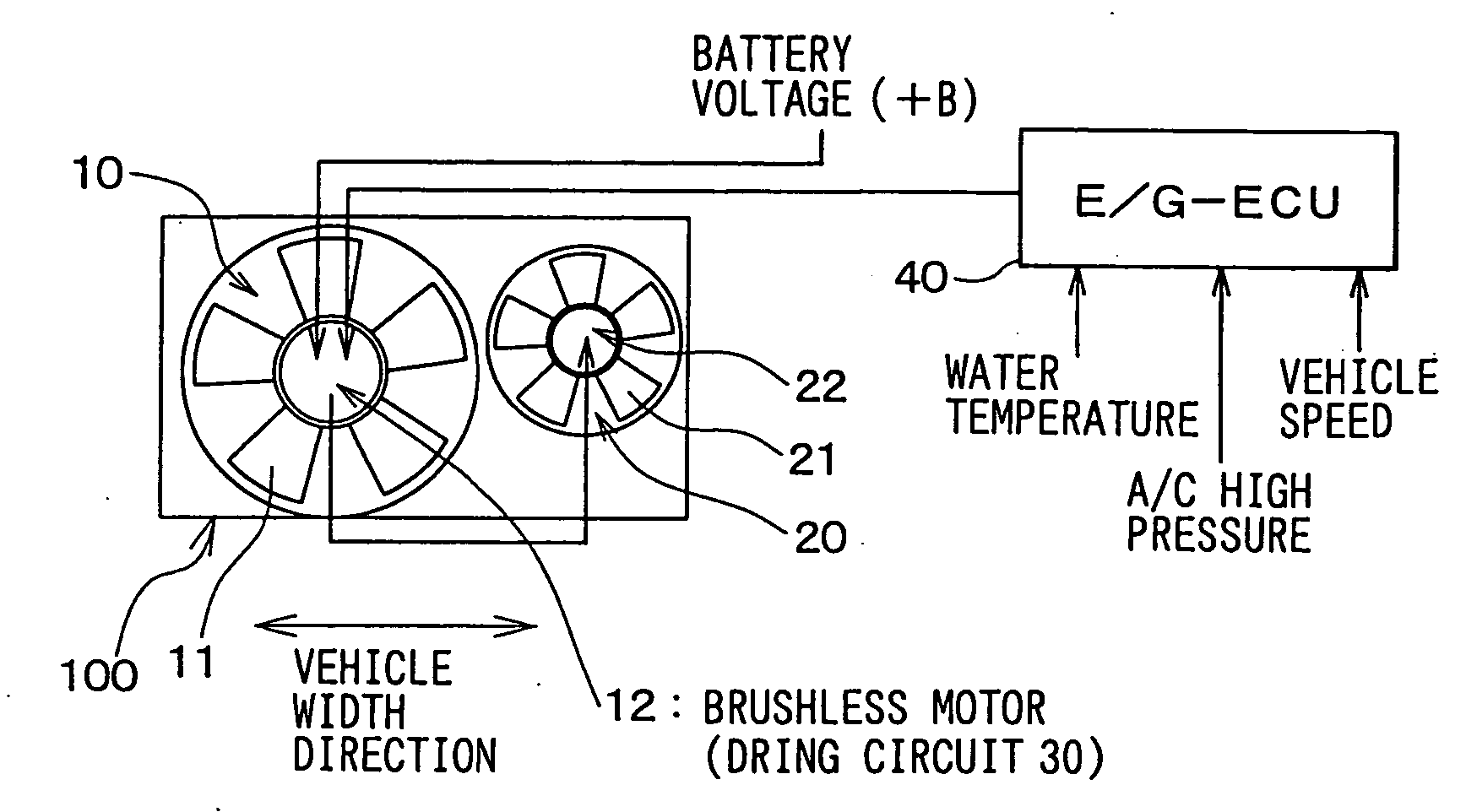 Electrical fan system for vehicle