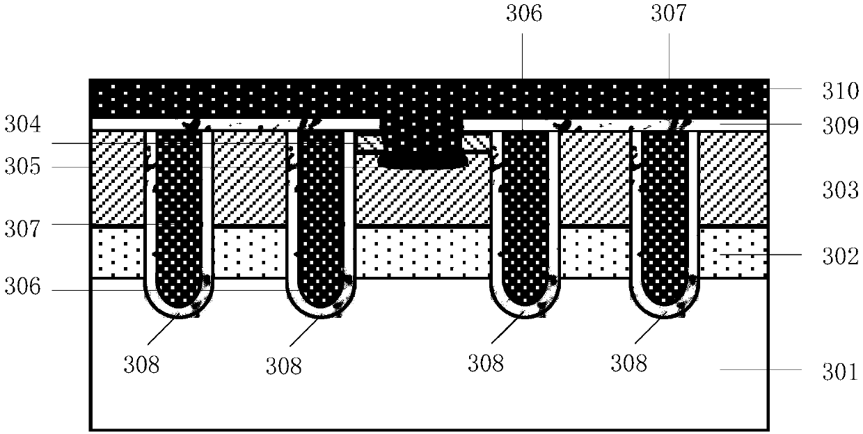 Composite grid IGBT chip with three-dimensional channel