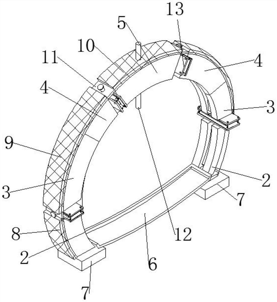 Energy-absorbing yielding tunnel primary support structure system and construction method thereof