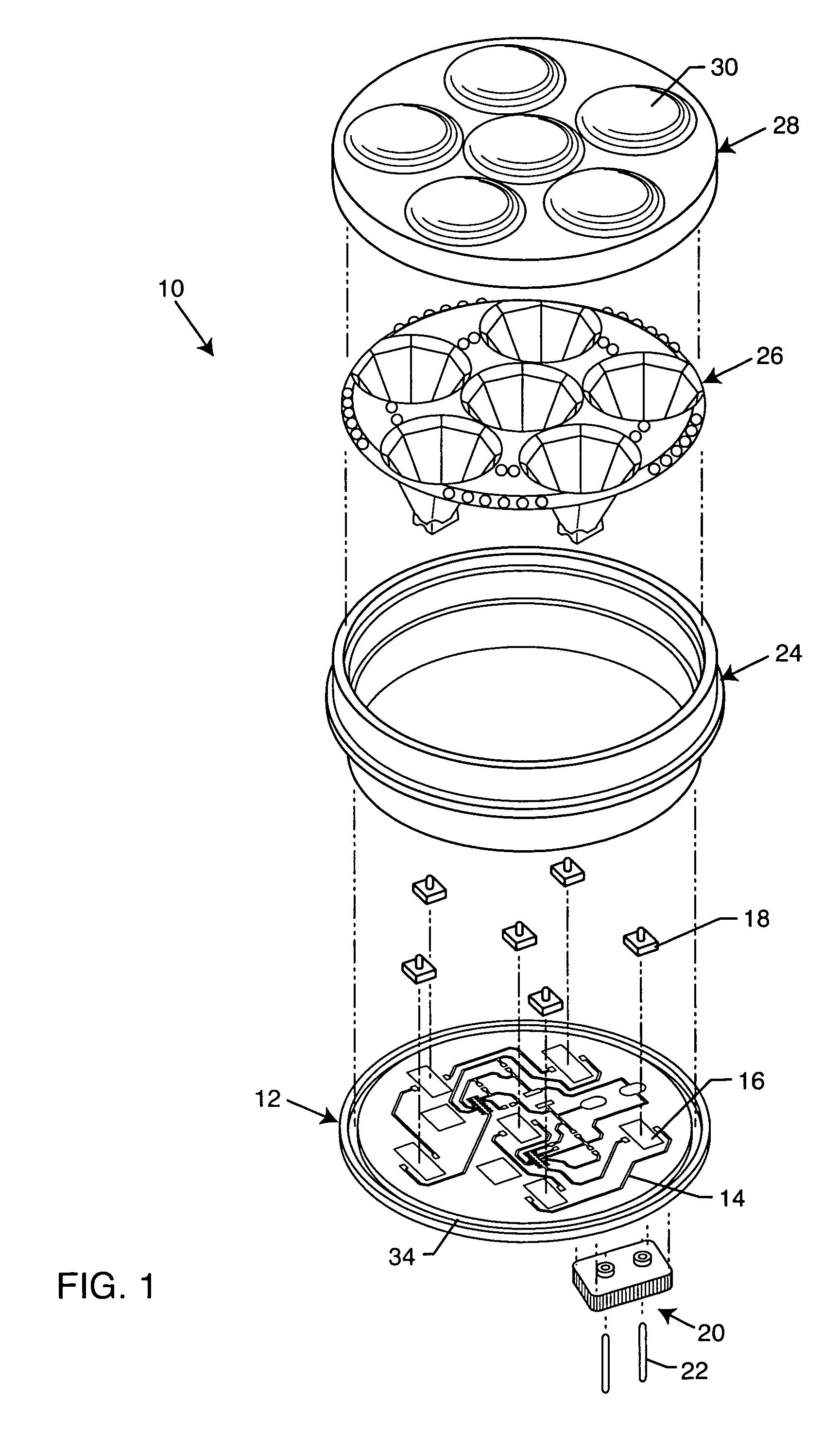 Process for manufacturing an LED lamp with integrated heat sink