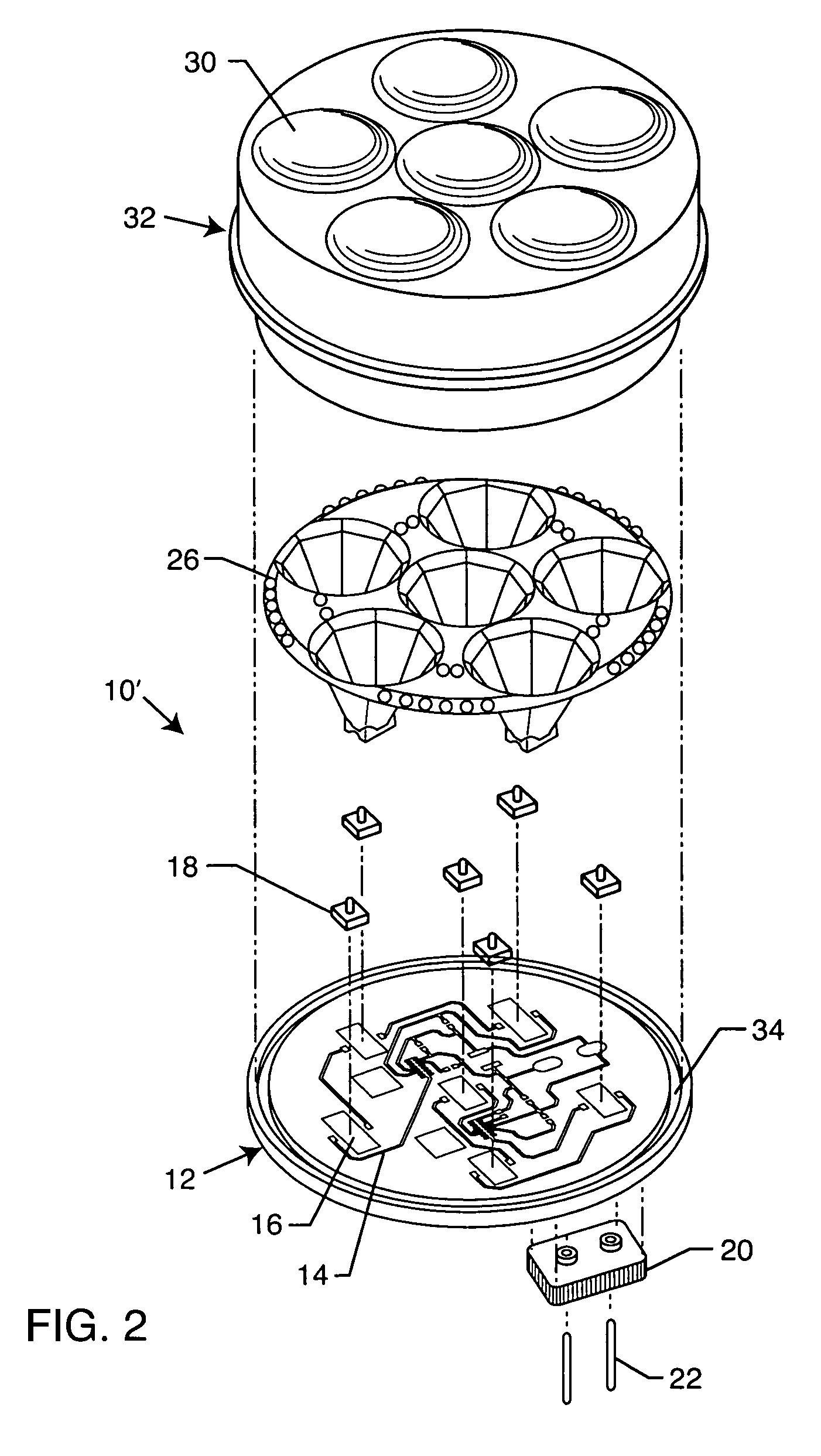 Process for manufacturing an LED lamp with integrated heat sink