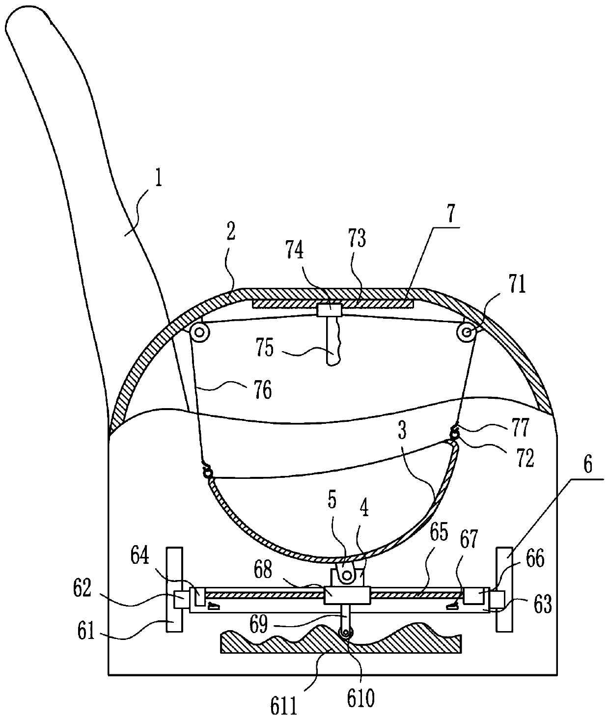 A medical rest chair convenient for placing babies