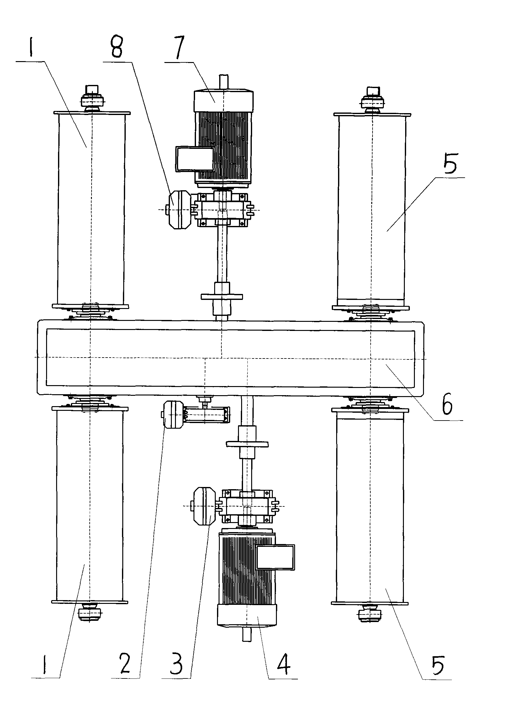 Planetary transmission hoisting mechanism used for charging crane and operation method thereof