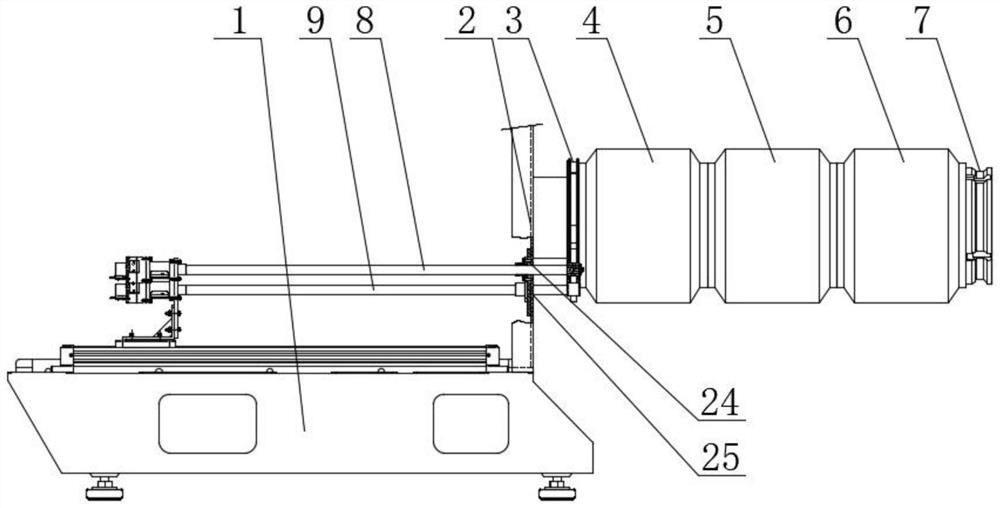 Bobbin unloading mechanism of glass fiber drawing machine