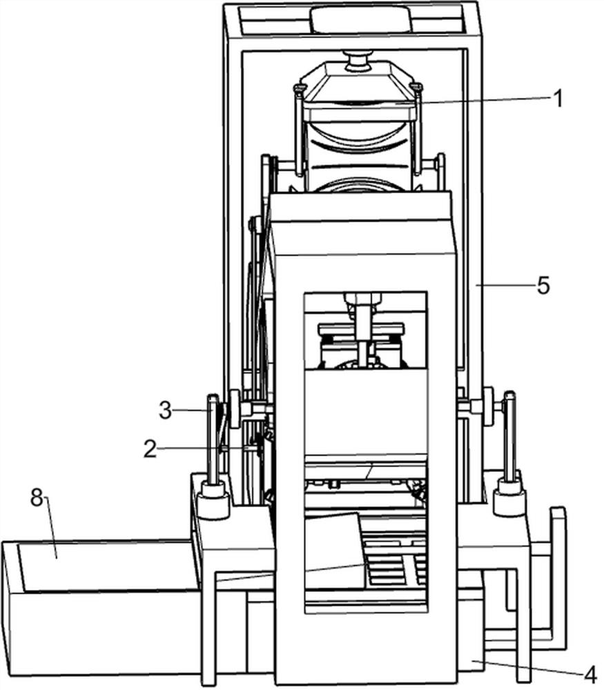 Coconut peeling and flesh taking integrated device