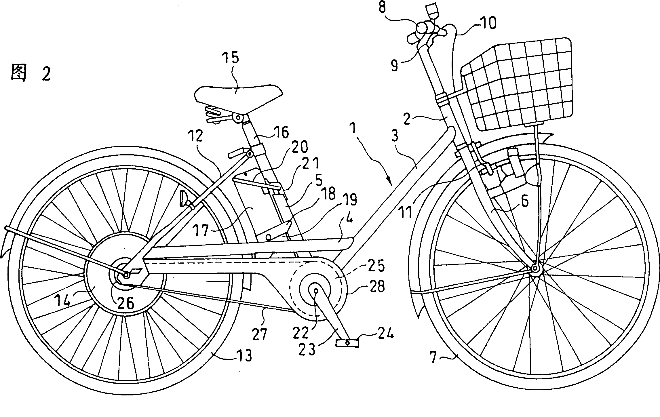 Motor-assisted bicycle