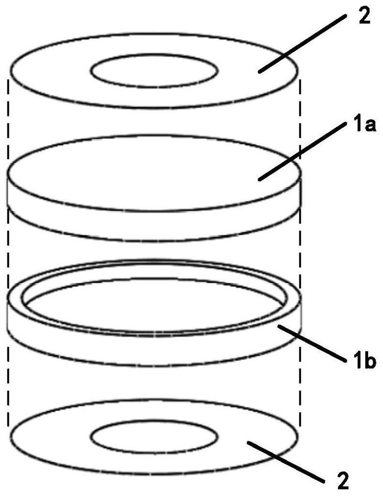 Mosaic curved disc underwater acoustic transducer