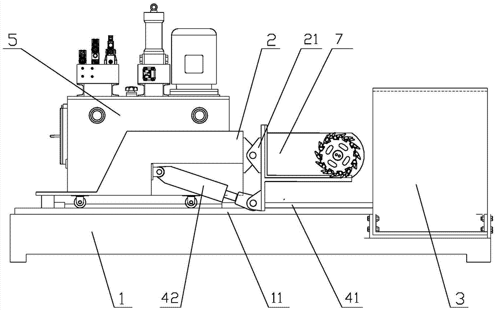 A shearer simulation cutting experimental device