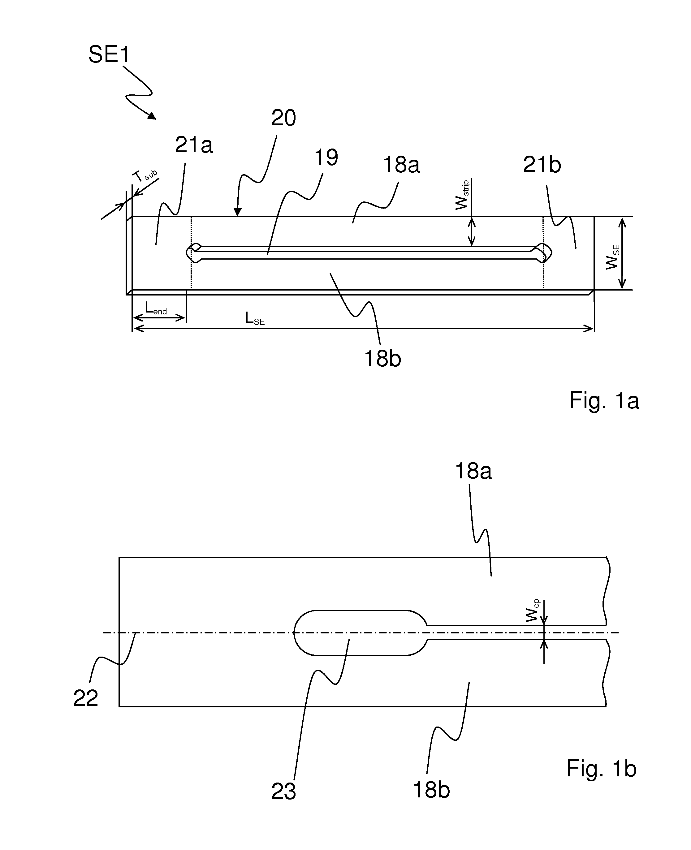 Superconducting element with elongated opening and method for manufacturing a superconducting element