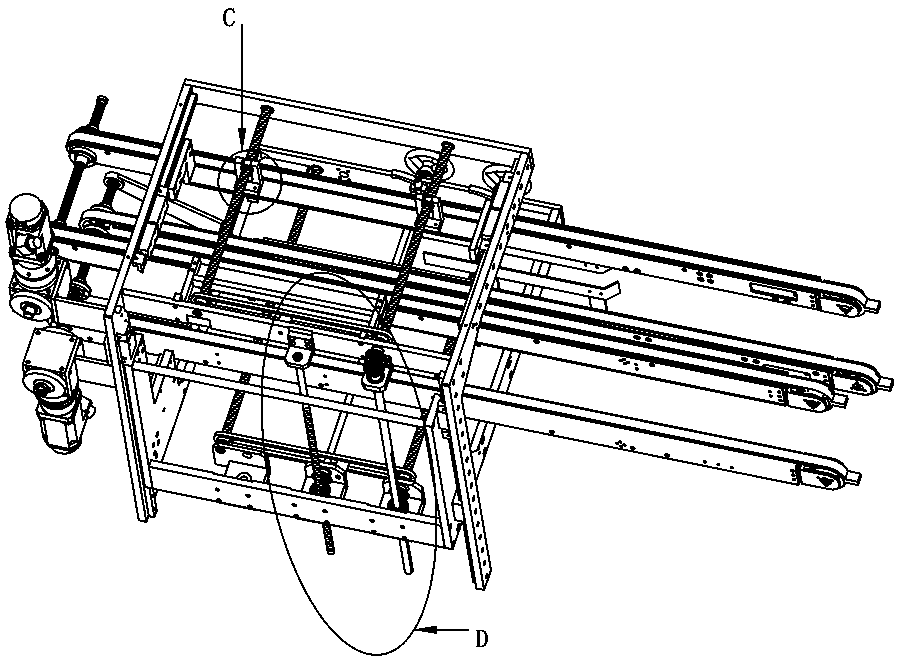 Conveying belt adjustment device used for carton sealing machine