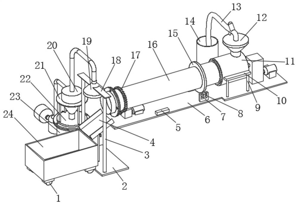 Internal and external rotary type grain damage-free dryer