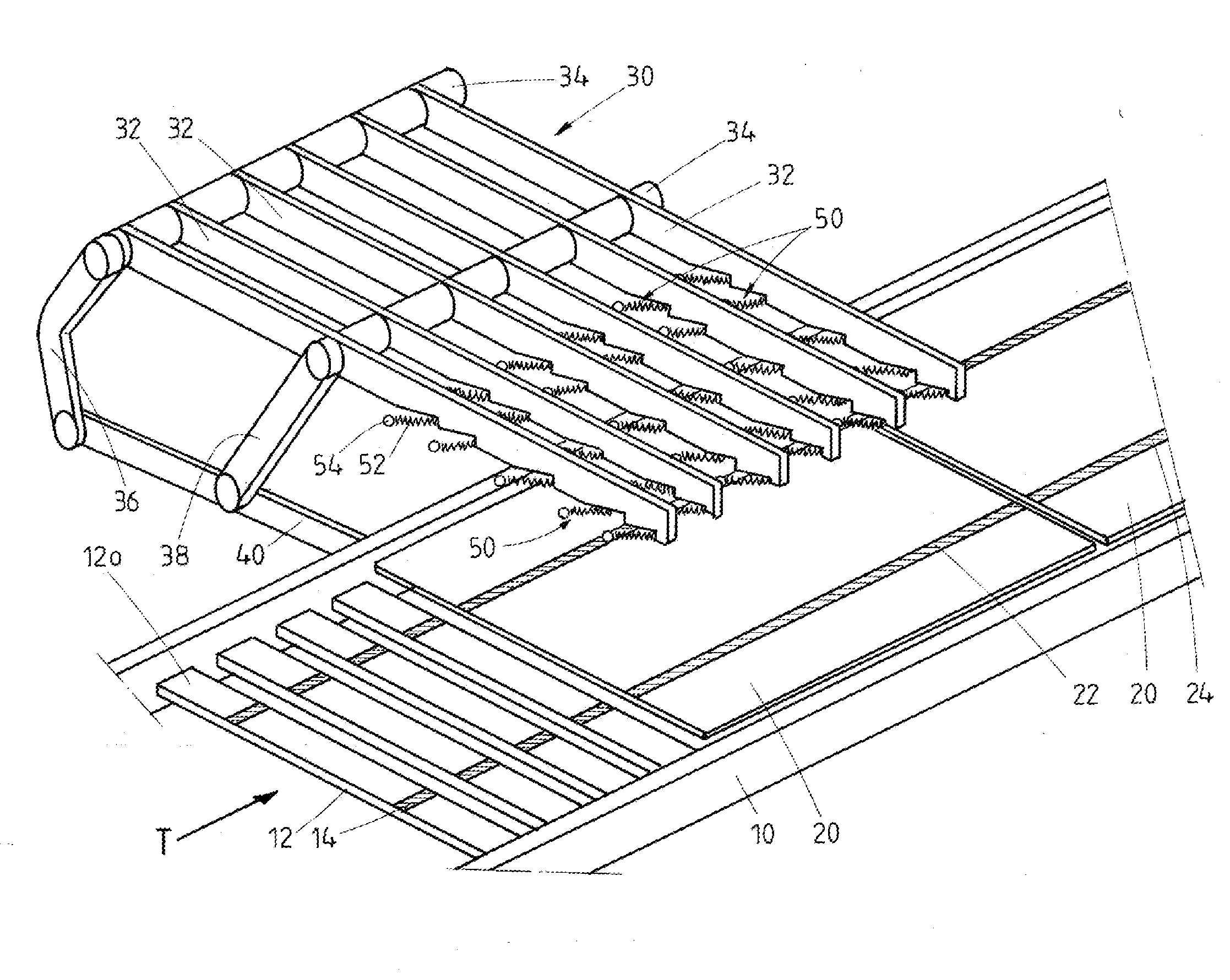 Device for fixing conductor tracks on a solar cell