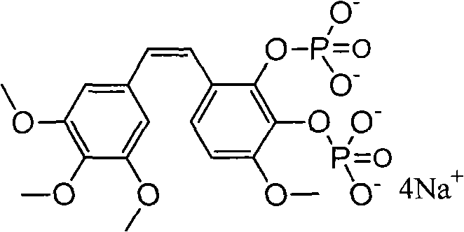 Method for preparing Combretastatin A-1 phosphate ester tetrasodium salt