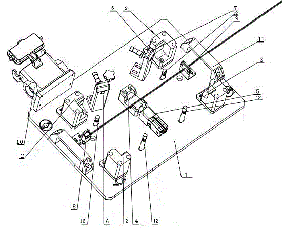 Car lamp detecting clamp