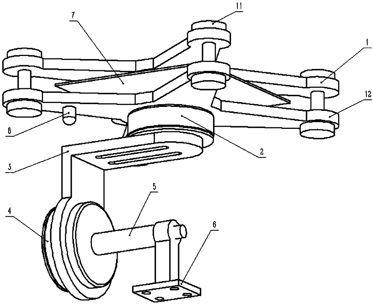 Intelligent weeding drone automatic target spraying flow control device and method
