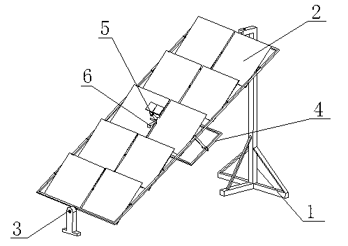 Automatic adjustment and conversion control device for heliostat in tower-type solar heat collecting power generation system
