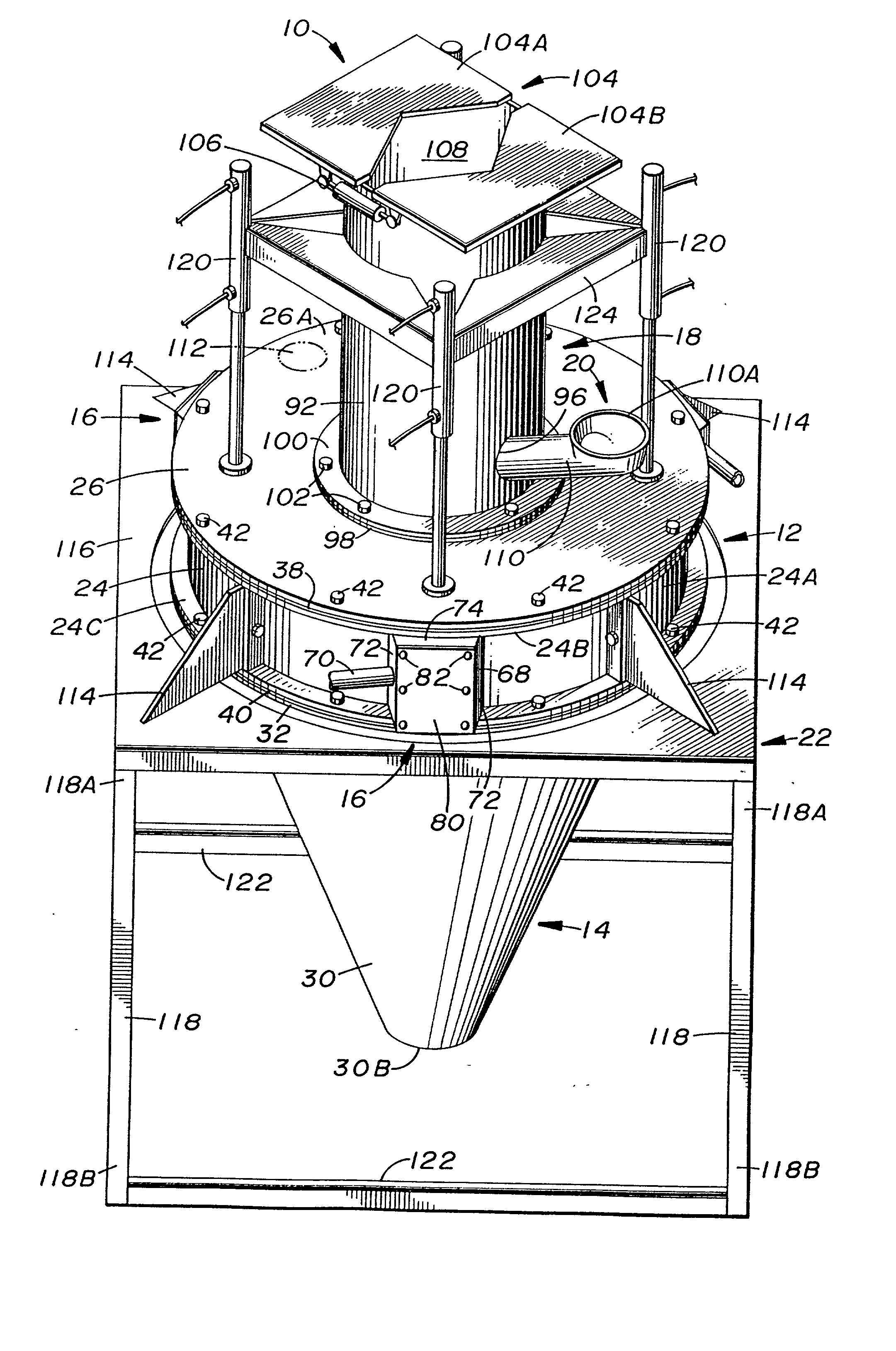 Apparatus and method for circular vortex air flow material grinding